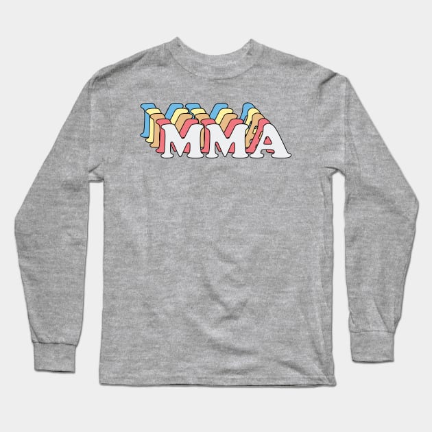 MMA Retro Text Long Sleeve T-Shirt by dajabal